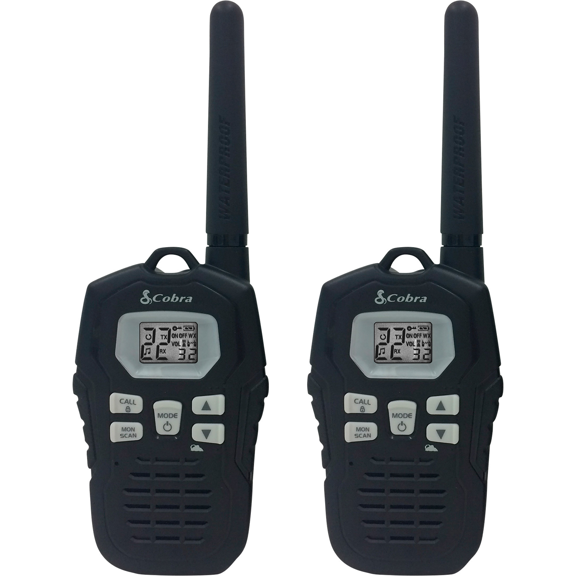 Cobra GMRS/FRS TwoWay Radios — Pair, 35Mile Range, 22 Channels, Model